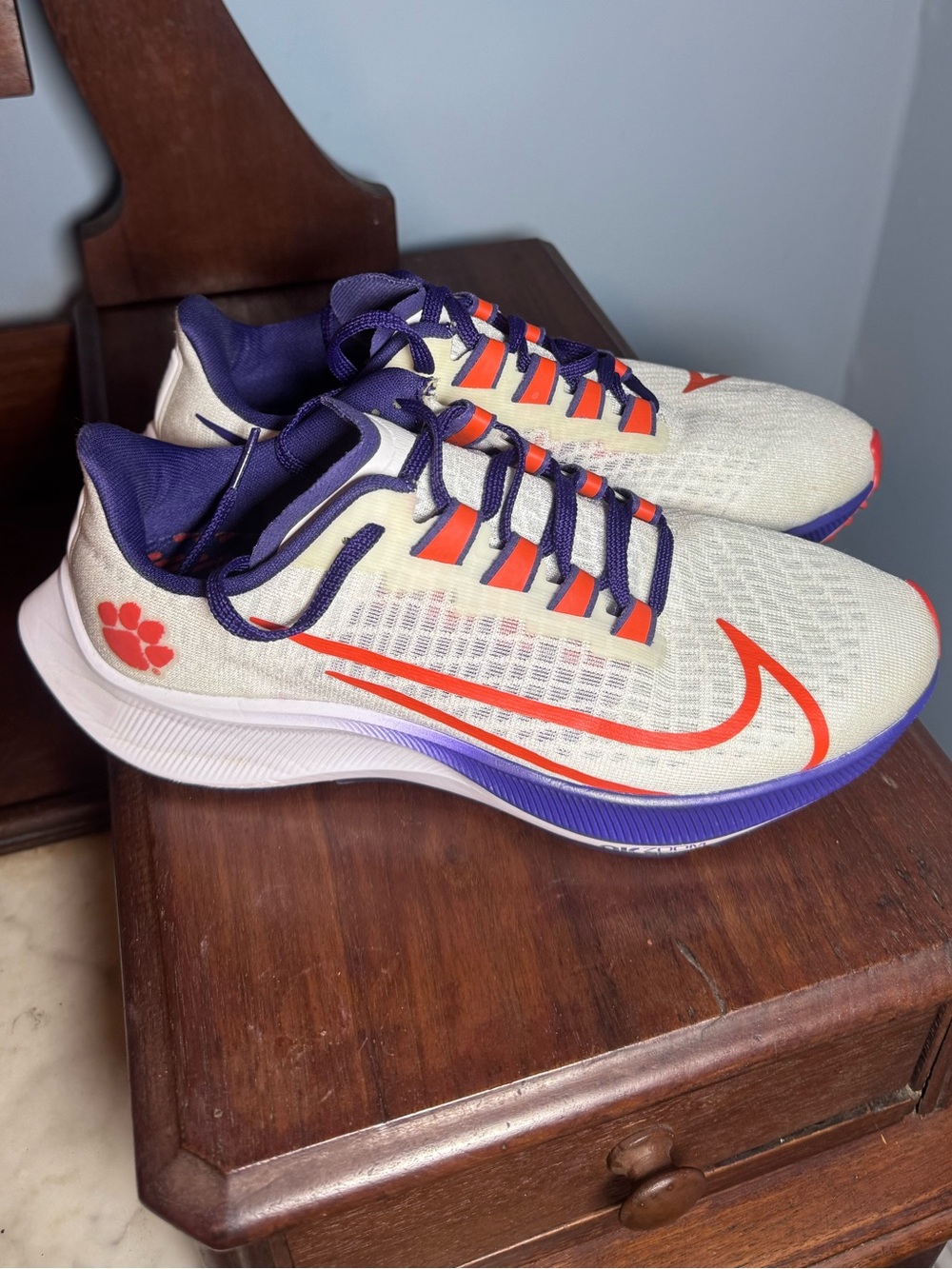 Nike Air Zoom Pegasus 37 Clemson Running Shoes Men’s 5.5 / Women’s 7 CZ5378-100